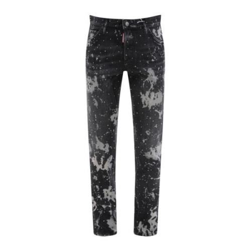 Klassieke Denim 5-Pocket Jeans Dsquared2 , Black , Heren