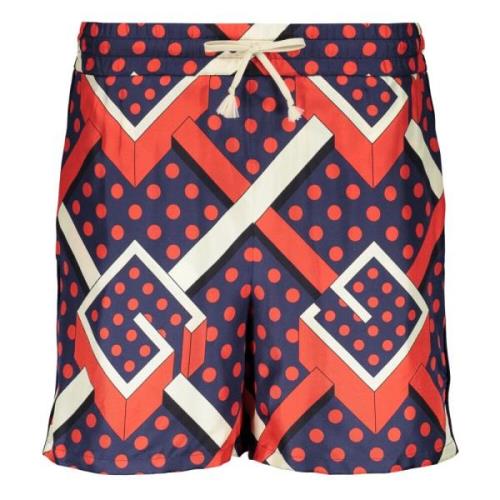 Zijden shorts met print Gucci , Multicolor , Dames