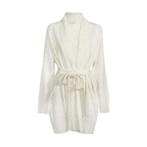 Luxe Cashmere Cardigan met Tailleband Emilio Pucci , White , Dames