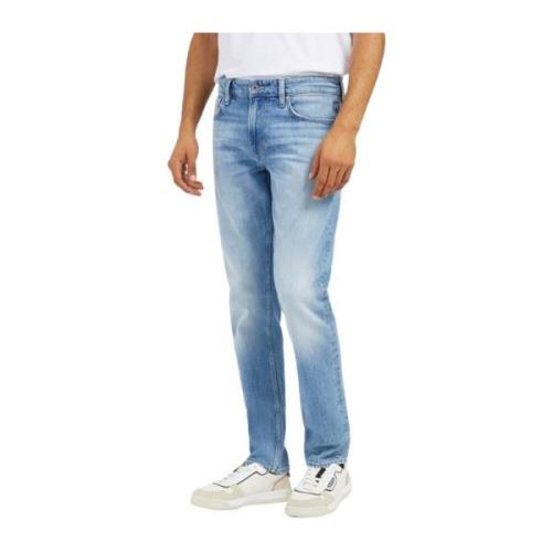 Slim Tapered Denim Jeans Guess , Blue , Heren