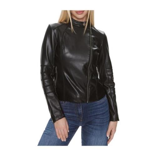 Zwarte Jassen Harley Stijl Guess , Black , Dames