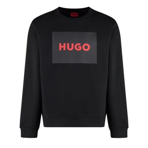 Geribbelde crew-neck sweatshirt Hugo Boss , Black , Heren