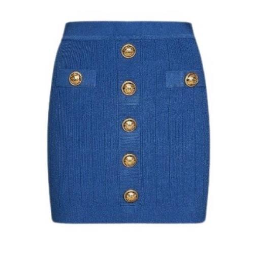 Elegante Rok voor Stijlvolle Outfits Balmain , Blue , Dames