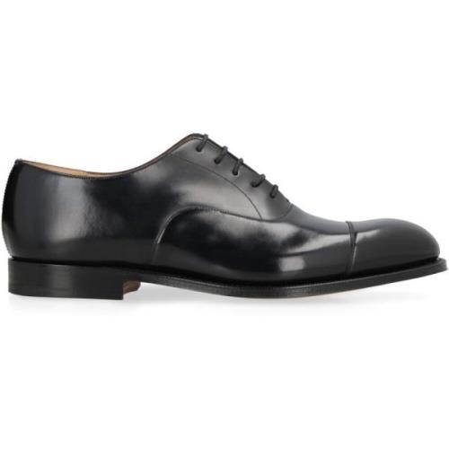 Leren Veterschoenen Ronde Neus Church's , Black , Heren