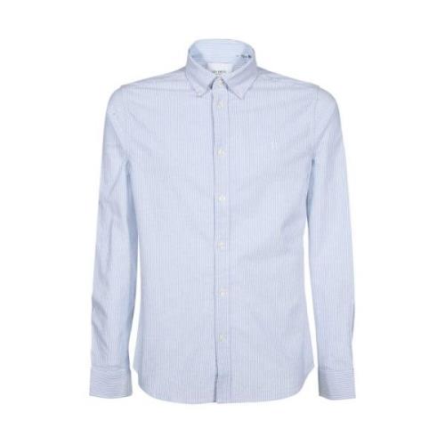 Kristian Katoenen Overhemd met Button-Down Kraag Les Deux , Blue , Her...