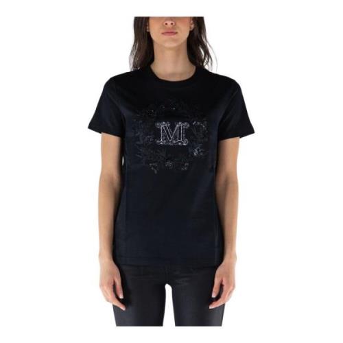 Elmo Casual Katoenen T-Shirt Vrouwen Max Mara , Black , Dames