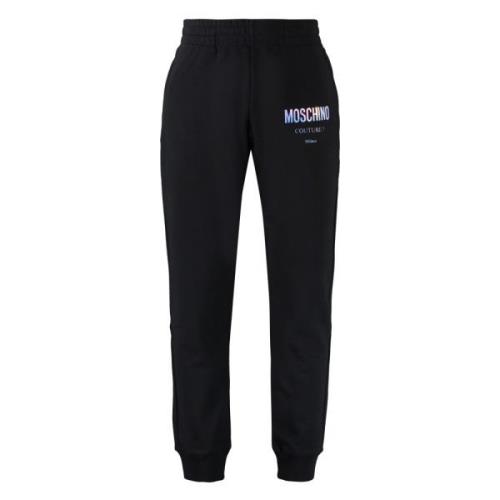 Logo Sweatpants van Biologisch Katoen Moschino , Black , Heren