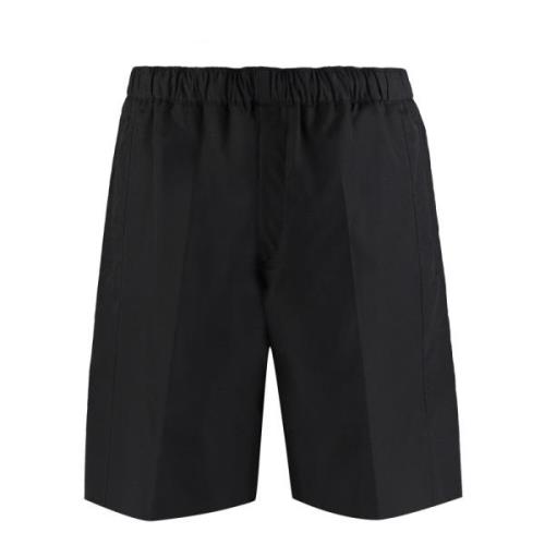 Katoenen Bermuda Shorts met Nacre Knopen Alexander McQueen , Black , H...