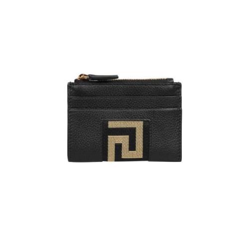 Portemonnee van Kalfsleer met Rits Versace , Black , Heren