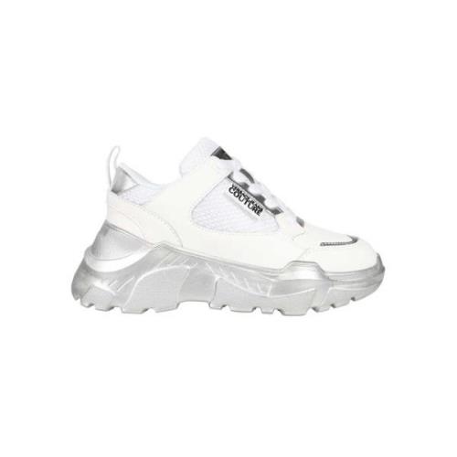 Contrasterende lage sneakers Versace Jeans Couture , White , Dames