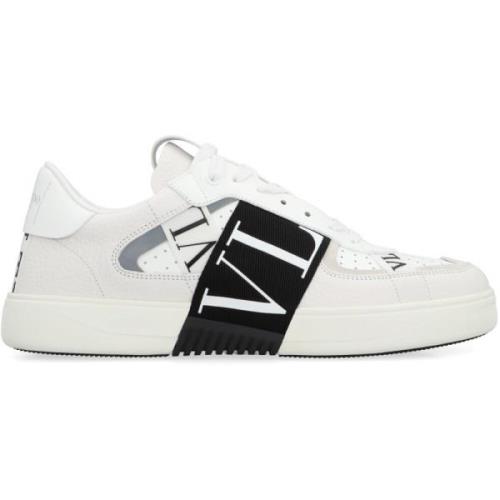 Vl7N Leren en Stoffen Sneakers Valentino , White , Heren