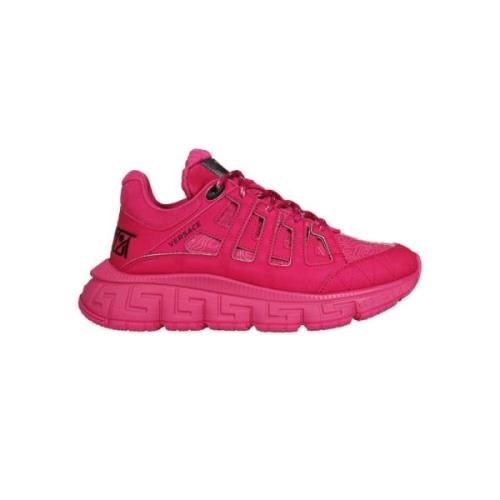 Contrasterende lage sneakers Versace , Pink , Heren