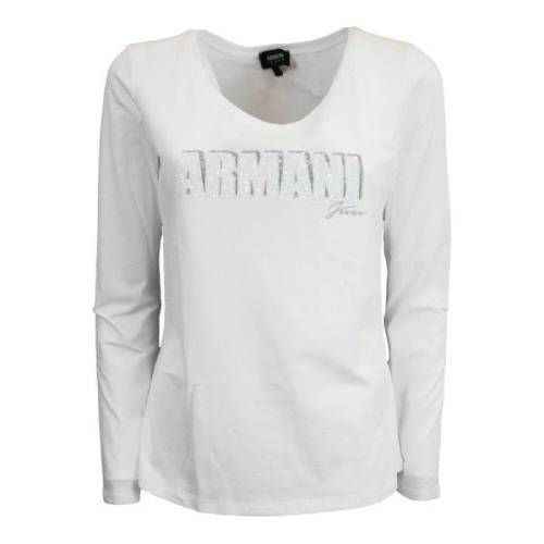 Biancolatte Tee Armani Jeans , White , Dames