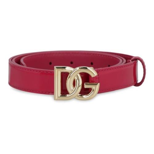 Patentleren Riem met DG-gesp Dolce & Gabbana , Pink , Dames