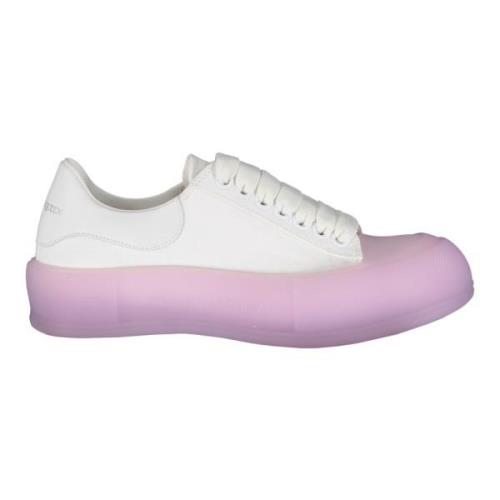 Canvas Sneakers met Rubberen Cap-Toe Alexander McQueen , White , Dames