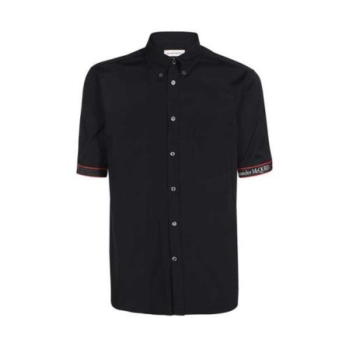 Contrasterende Mouw Katoenen Shirt Alexander McQueen , Black , Heren