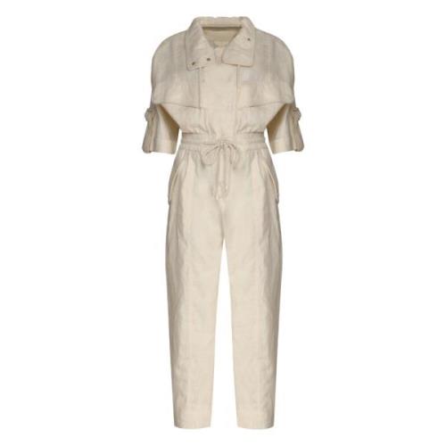 High Tide Utility Jumpsuit Zimmermann , Beige , Dames