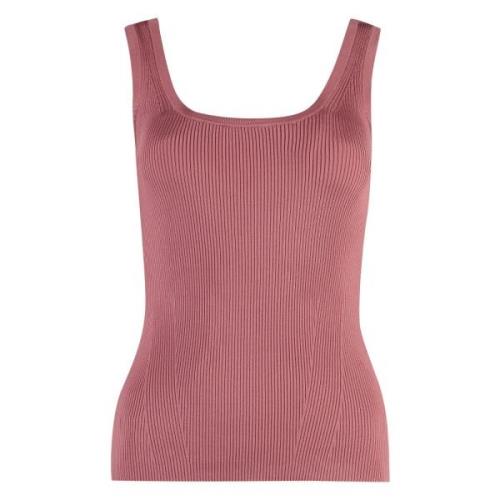 Geribbelde Scoop Tank Top Zimmermann , Pink , Dames