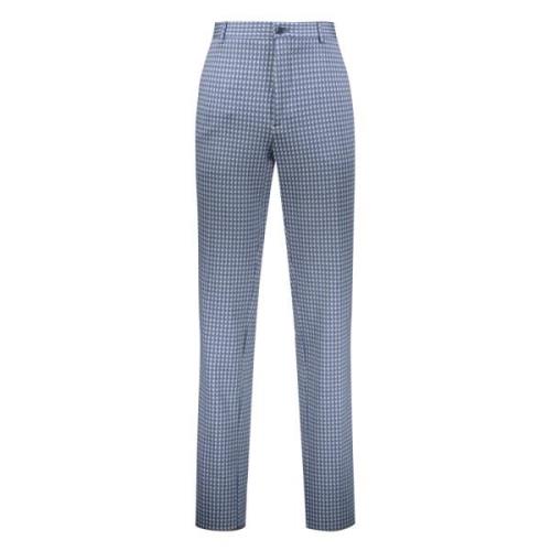 Jacquard motief broek met zakken Etro , Blue , Heren