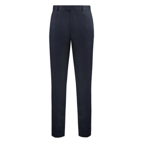 Stretch Katoenen Chino Broek Ermenegildo Zegna , Blue , Heren