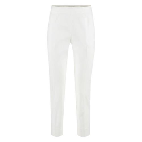 Hoge taille katoenen broek Peserico , White , Dames