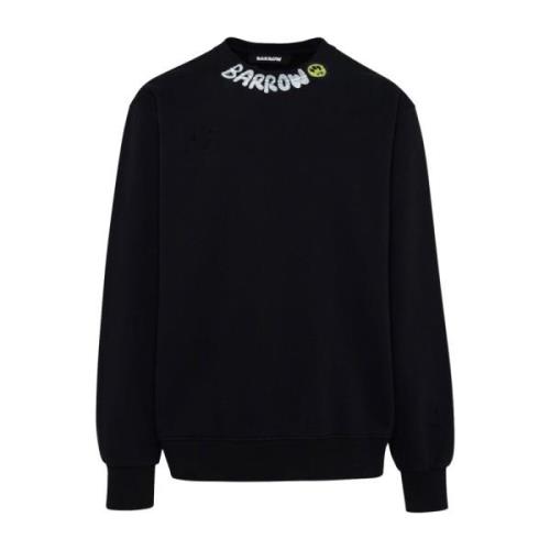 Stijlvol Zwart Sweatshirt voor Mannen Barrow , Black , Heren