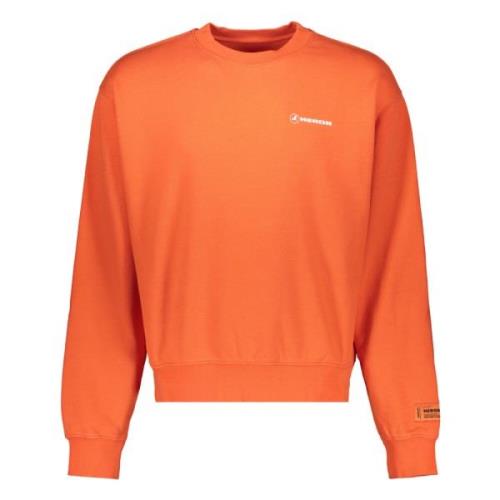 Logo Print Sweatshirt Heron Preston , Orange , Heren