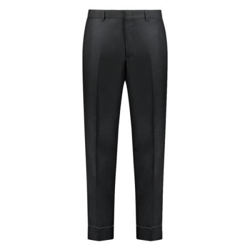 Getailleerde wollen broek Brioni , Black , Heren