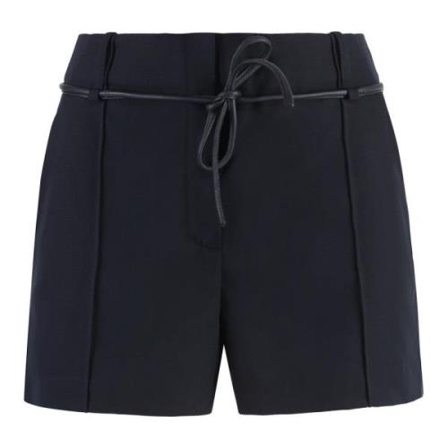 Gebonden High-rise Polyester Shorts Yves Salomon , Blue , Dames