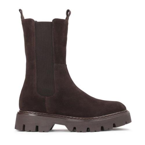 Stijlvolle Chelsea Boots in lichtbruin Kazar , Brown , Dames