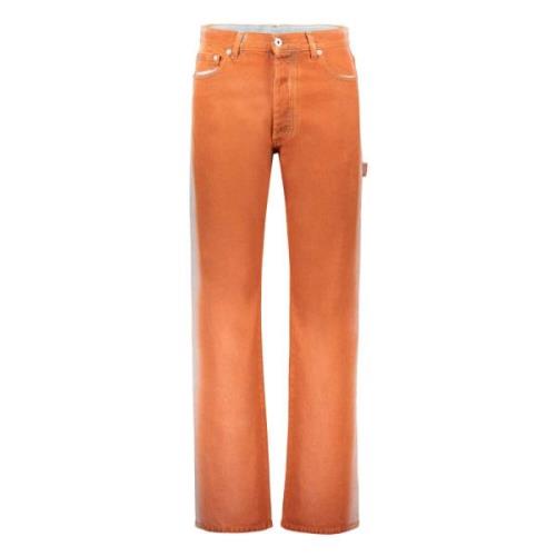 Jeans met gradiënt effect en logo Heron Preston , Orange , Heren