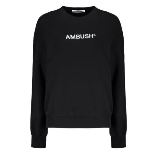 Geborduurde Katoenen Sweatshirt Ambush , Black , Dames