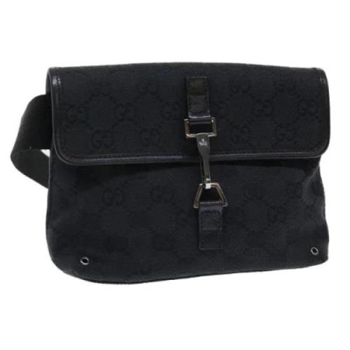 Pre-owned Canvas crossbody-bags Gucci Vintage , Black , Dames