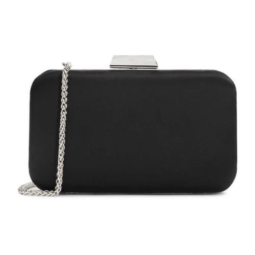 Kleine avondclutch tas voor hand en schouder Kazar , Black , Dames