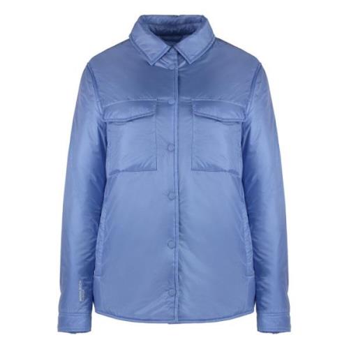 Gewatteerd Nylon Overshirt Woolrich , Blue , Dames