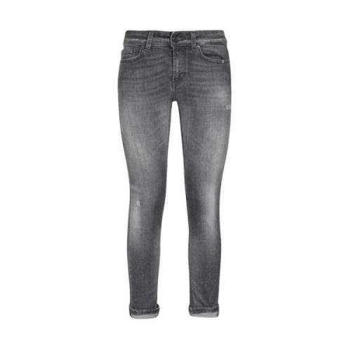 Versleten 5-pocket jeans Dondup , Gray , Dames