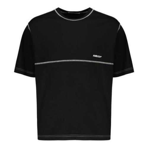 Stijlvolle katoenen T-shirt met contraststiksels Ambush , Black , Here...