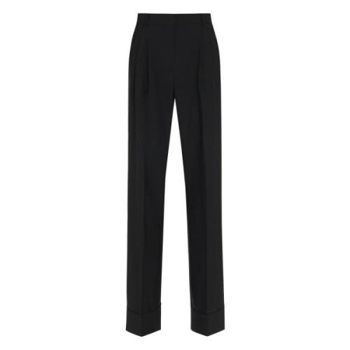 Wollen broek met omslag Andamane , Black , Dames