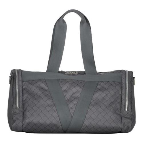 Nylon Reistas met Contrasterende Details Bottega Veneta , Gray , Heren