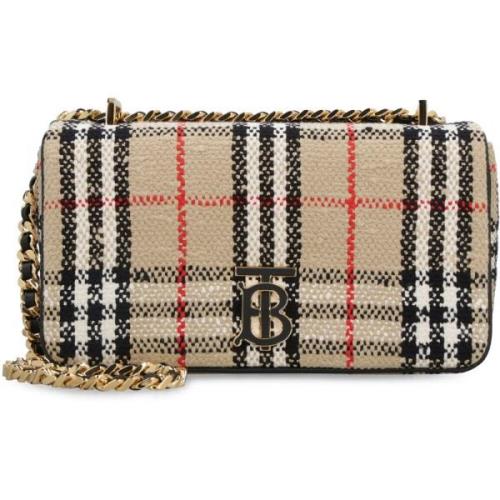 Lola Check Crossbody Tas Burberry , Beige , Dames