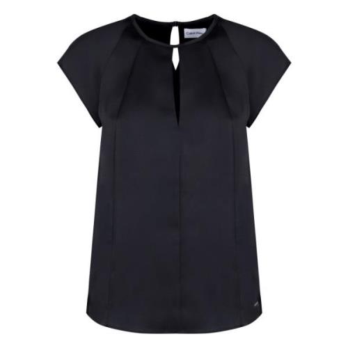 Blouse met uitsnede Calvin Klein , Black , Dames