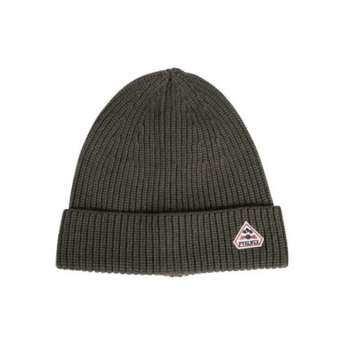 Wollen Beanie met Logo Patch Pyrenex , Beige , Heren