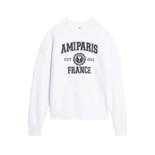 Stijlvolle Sweatshirt voor Casual Dragen Ami Paris , White , Heren