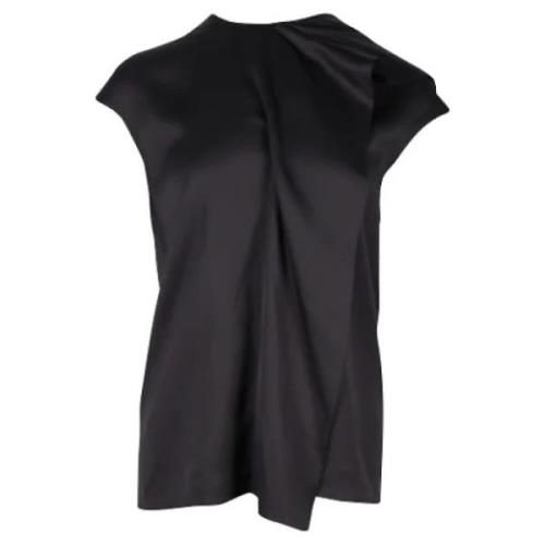 Pre-owned Silk tops Hermès Vintage , Black , Dames