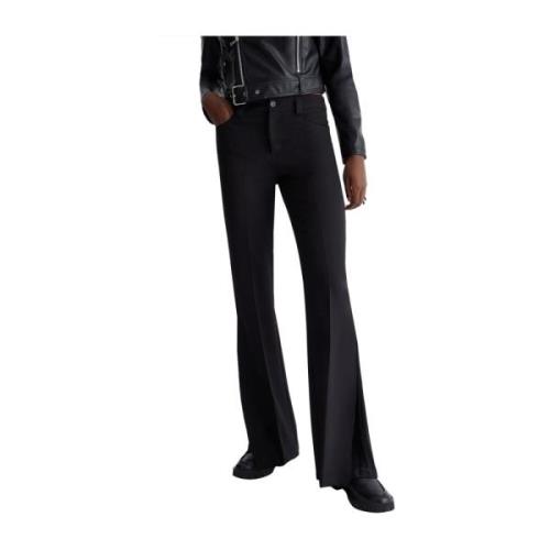 Zwarte Broek met Beat Split Liu Jo , Black , Dames