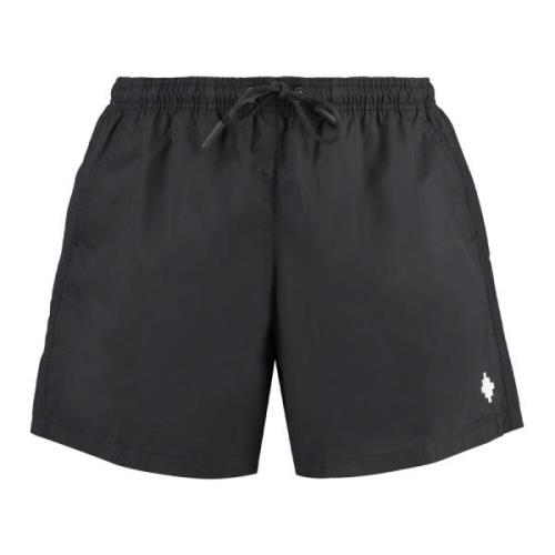 Zwemshorts met mesh voering Marcelo Burlon , Black , Heren