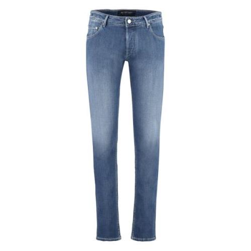 Klassieke Straight-Leg Jeans Hand Picked , Blue , Heren