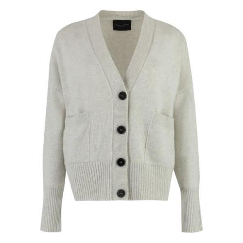 Merino Cashmere Cardigan met Zakken Roberto Collina , Gray , Dames