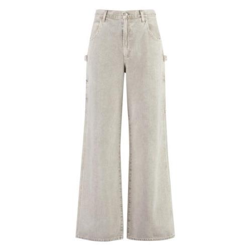 Baggy Wide Jeans Agolde , Gray , Dames