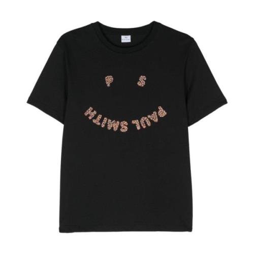 Zwart Logo T-shirt PS By Paul Smith , Black , Dames